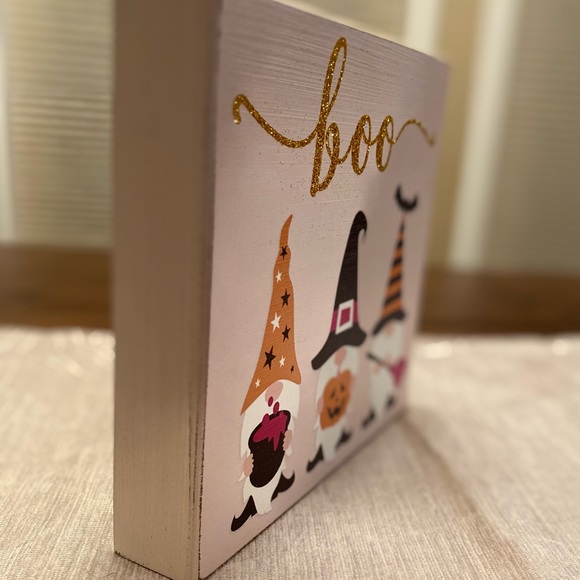 Halloween Gnome Sign, Halloween Witch Gnome Wood Sign, Halloween Gnome Decor - Picture 8 of 16